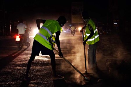 street sweeper clean city